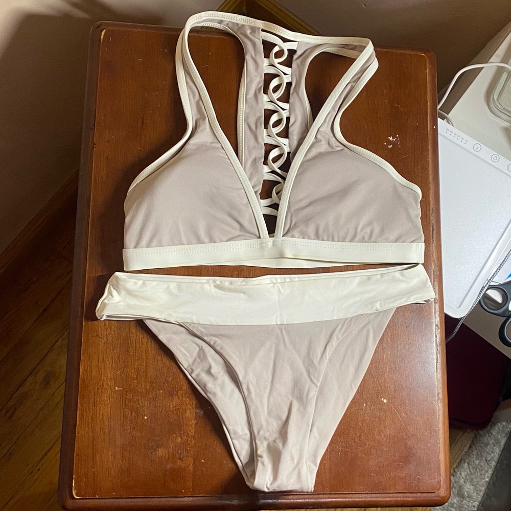 L*Space Womens Skylar Bikini Top & Bottom  Fog Grey